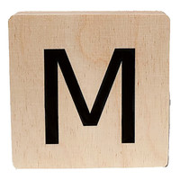 wooden letter - M