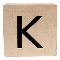 wooden letter - K