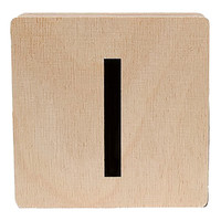 wooden letter - I