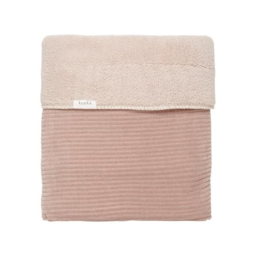 koeka Wiegdeken vik teddy grey pink