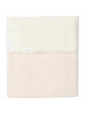 koeka wiegdeken cotton fleece napa warm white