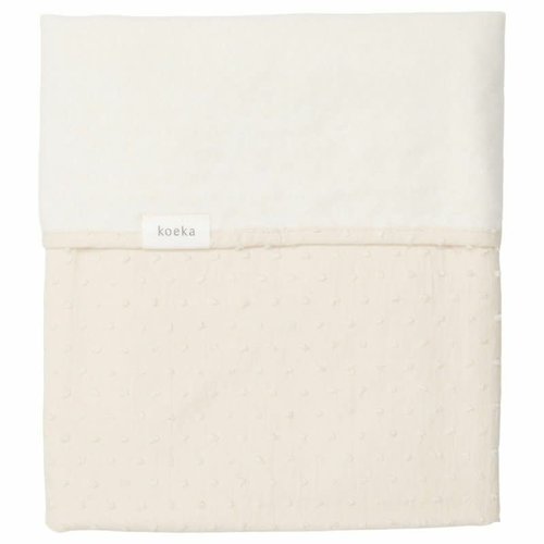 koeka wiegdeken cotton fleece napa warm white