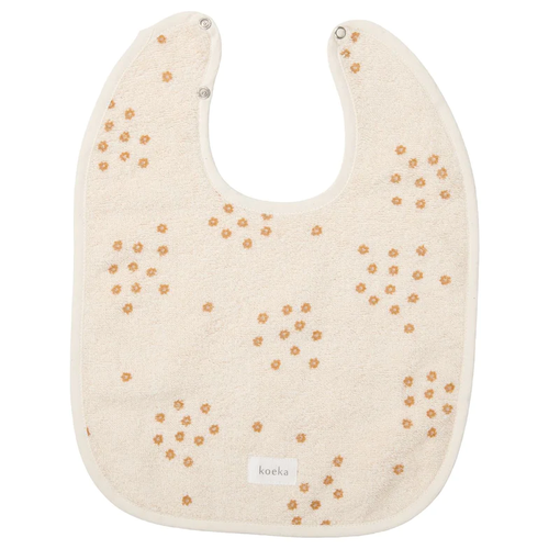 koeka bib flower natural koeka bib flower natural