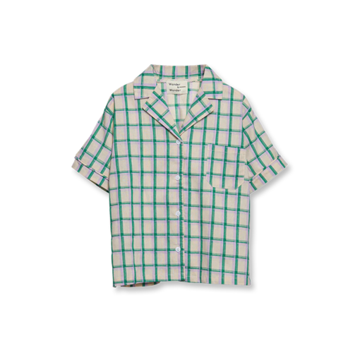 wander & wonder Boxy shirt green plaid