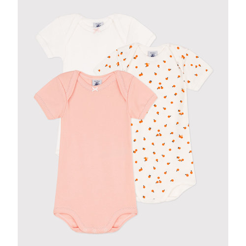 petit bateau Set van 3 korte mouw body's SINAASAPPELPRINT