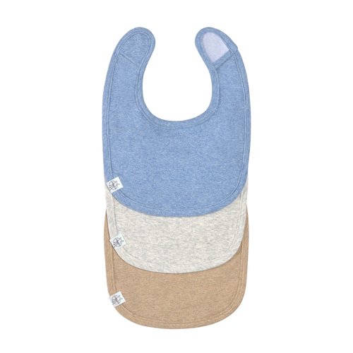 lassig newborn bib blue light/light grey/nature melange lassig newborn bib blue light/light grey/nature melange