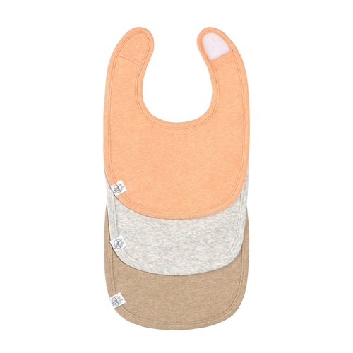 lassig newborn bib apricot/light grey/nature melange lassig newborn bib apricot/light grey/nature melange