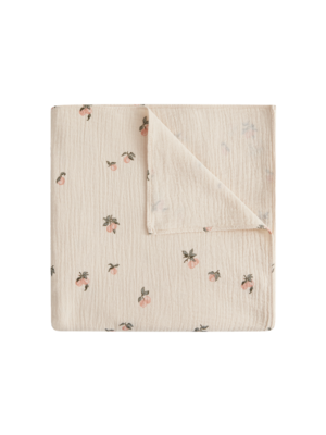 garbo & friends peaches muslin swaddle blanket