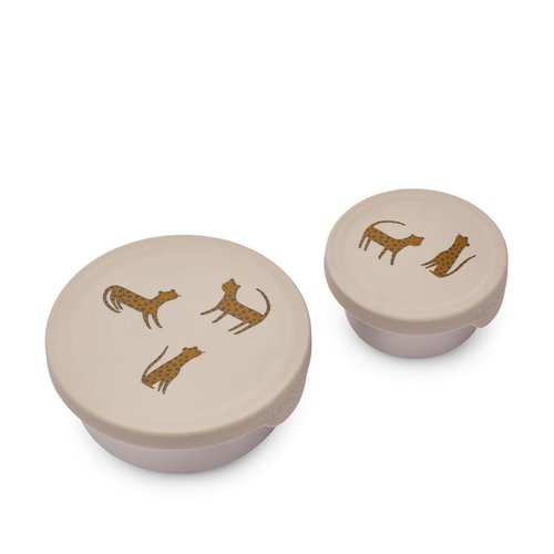 liewood Fiby snack box set Leopard / Sandy liewood Fiby snack box set Leopard / Sandy