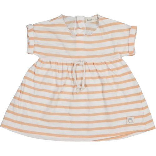Beans Barcelona BOAT striped slub dress apricot Beans Barcelona BOAT striped slub dress apricot
