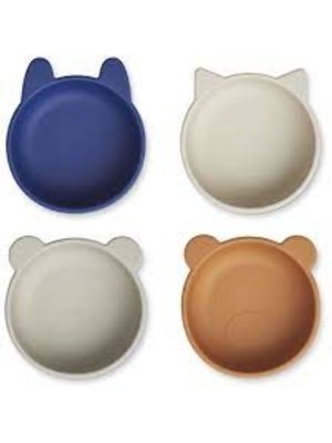 liewood Iggy Silicone Bowls 4 Pack - mist multi mix