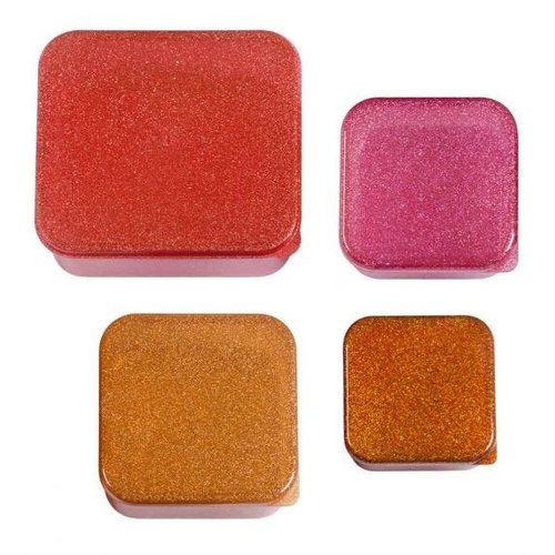A Little lovely company Lunch & snack box set: Autumn Pink A Little lovely company Lunch & snack box set: Autumn Pink