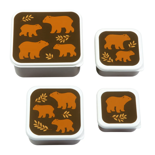 A Little lovely company Lunch & snack box set: Bears A Little lovely company Lunch & snack box set: Bears