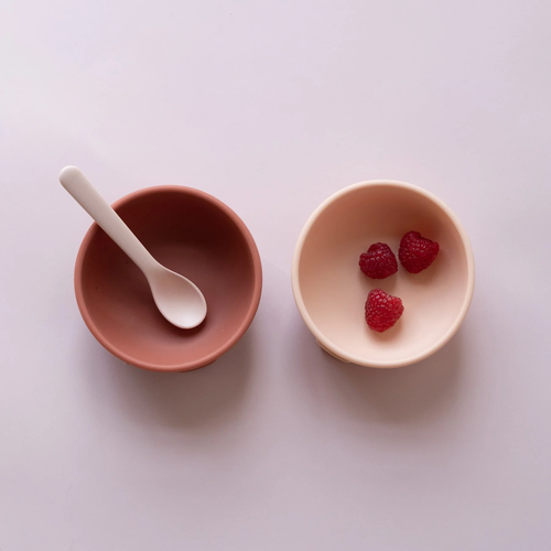 ekobo silicone spoon set - blush/terracotta