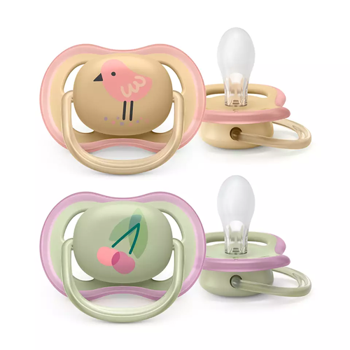 Avent 0-6 Ultra Air Roze bird/cherry - Silicone Avent 0-6 Ultra Air Roze bird/cherry - Silicone