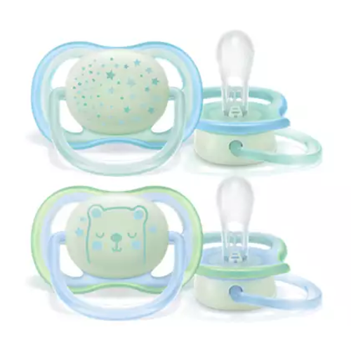 Avent 0-6 Ultra Air blauw night - Silicone Avent 0-6 Ultra Air blauw night - Silicone