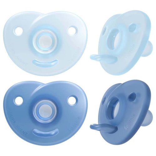 Avent 0-6m soothie 2 pack blauw Avent 0-6m soothie 2 pack blauw
