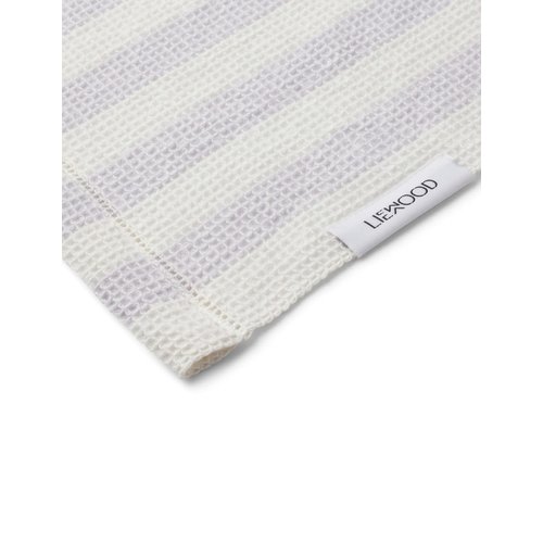 liewood Macy beach towel - Y/D Stripe: Light lavender/creme de la creme