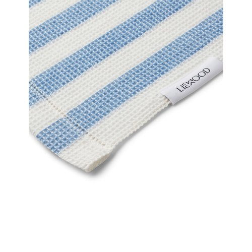 liewood Macy beach towel - Y/D Stripe: Sky blue/creme de la creme