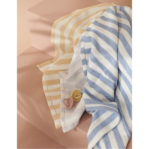 liewood Macy beach towel - Y/D Stripe: Sky blue/creme de la creme