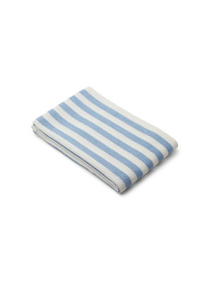 liewood Macy beach towel - Y/D Stripe: Sky blue/creme de la creme