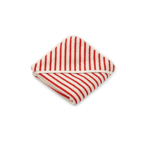 liewood Louie Hooded Junior Towel Apple red/Creme de la creme