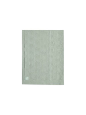 jollein Deken Wieg 75x100cm Shell Knit - sea foam - GOTS