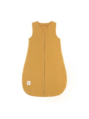 lassig Muslin Baby Sleeping Bag GOTS mustard 3-6m