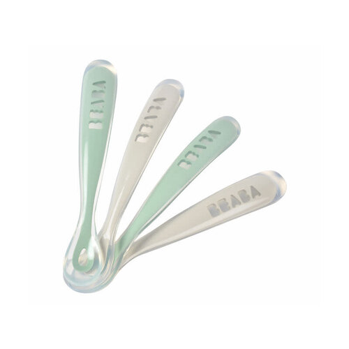 Beaba Set van 4 lepels 1ste maaltijd VELVET GREY / SAGE GREEN Beaba Set van 4 lepels 1ste maaltijd VELVET GREY / SAGE GREEN