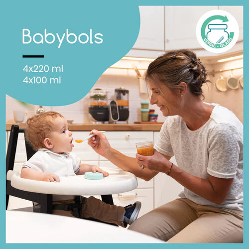 babymoov 4 Glazen bewaarpotjes 220 ml