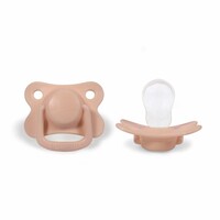 6m+ peach pacifiers 2 pack