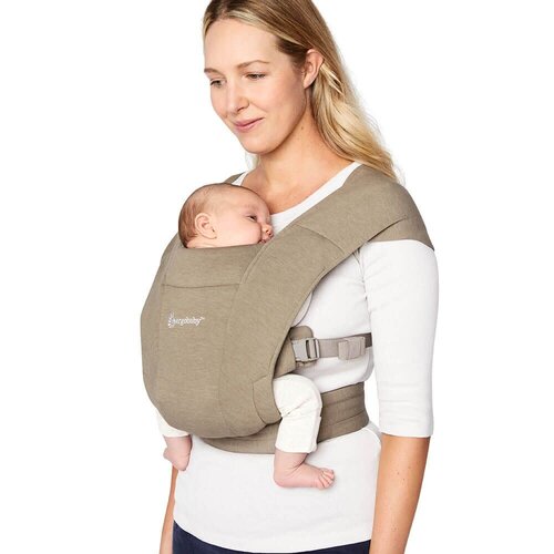 ergobaby babydraagzak embrace soft knit - soft olive ergobaby babydraagzak embrace soft knit - soft olive
