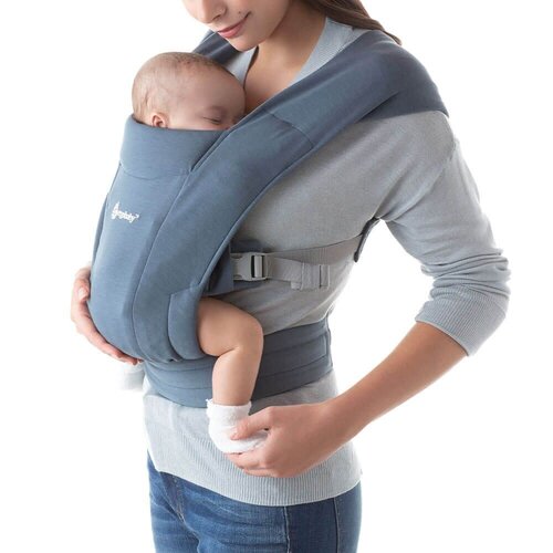 ergobaby babydraagzak embrace soft knit - oxford blue ergobaby babydraagzak embrace soft knit - oxford blue