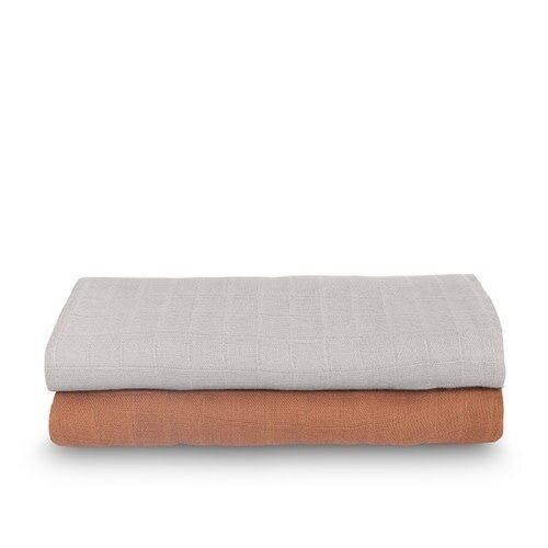 Jollein Bamboe Multidoek large 115x115cm caramel (2pack) Jollein Bamboe Multidoek large 115x115cm caramel (2pack)