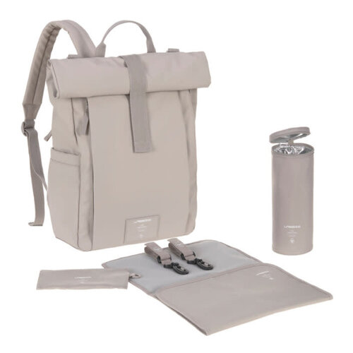 lassig GRE rolltop up backpack taupe lassig GRE rolltop up backpack taupe