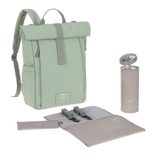 lassig GRE rolltop up backpack silver green lassig GRE rolltop up backpack silver green