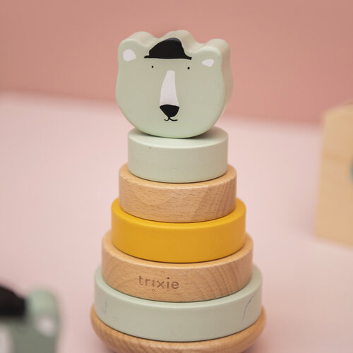 trixie baby Houten stapeltoren - Mr. Polar Bear