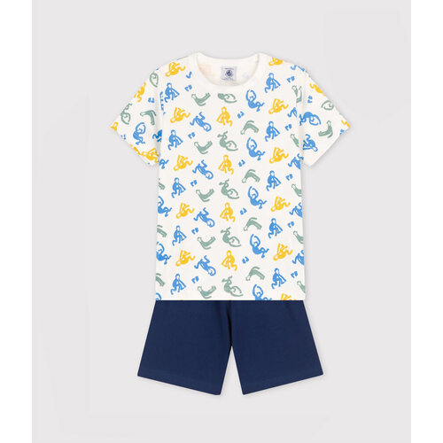 petit bateau KORTE JONGENSPYJAMA MET APENPRINT IN KATOEN petit bateau KORTE JONGENSPYJAMA MET APENPRINT IN KATOEN