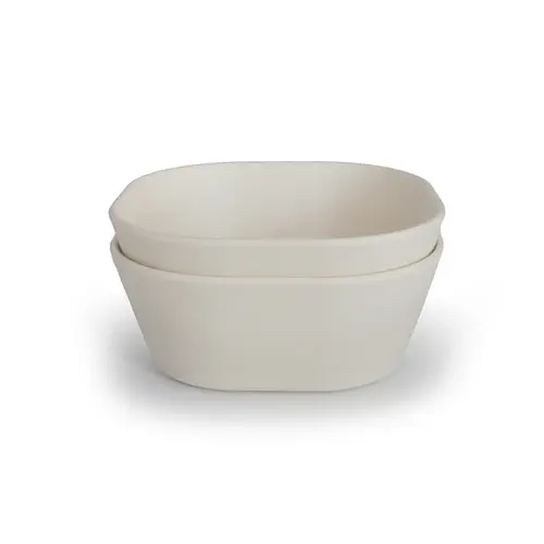 mushie BOWL square - Ivory (2PCS.)