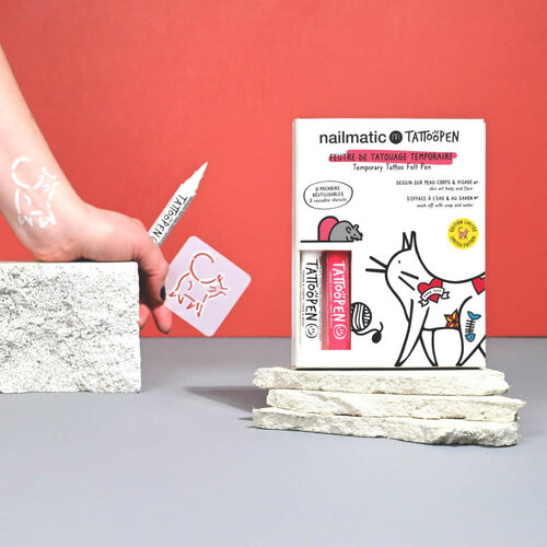 NAILMATIC Tattoopen duo set - cat by ami imaginaire NAILMATIC Tattoopen duo set - cat by ami imaginaire