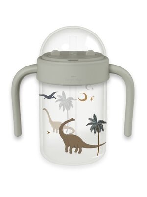 konges slojd Baby bottle with handle  - dino