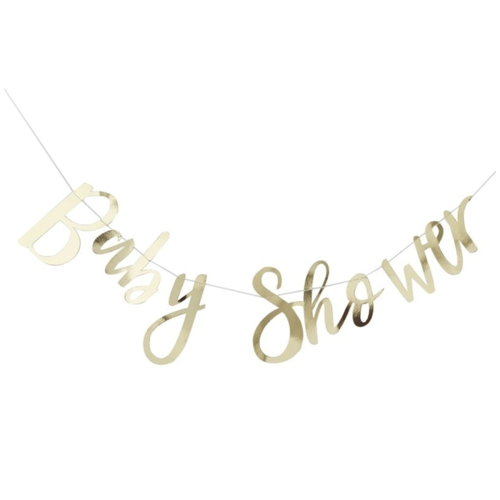 Oh Baby! - Backdrop - Baby Shower - Gold