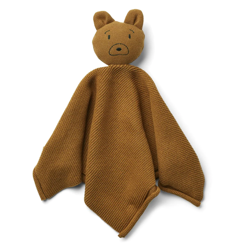 liewood Milo knit cuddle cloth mr bear golden caramel