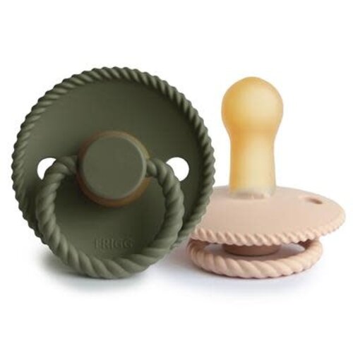 Frigg T2 Color Fopspeen 2 pack LATEX rope - CROISSANT/OLIVE Frigg T2 Color Fopspeen 2 pack LATEX rope - CROISSANT/OLIVE