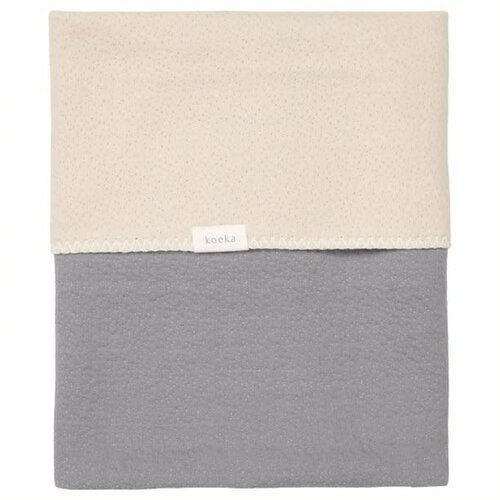 koeka Ledikantdeken reversible Riga steel grey 100x150 koeka Ledikantdeken reversible Riga steel grey 100x150