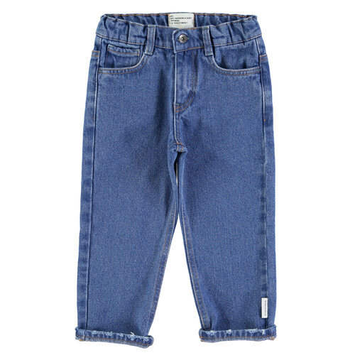 piu piu chick Unisex denim trousers | Washed navy denim piu piu chick Unisex denim trousers | Washed navy denim