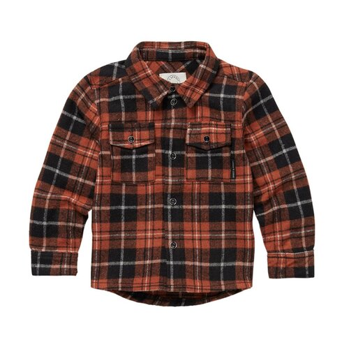 sproet & sprout Shirt boys flannel check Barn red sproet & sprout Shirt boys flannel check Barn red