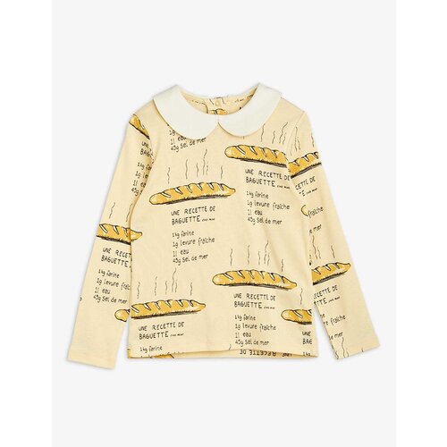 Mini Rodini Baguette aop ls collar tee Mini Rodini Baguette aop ls collar tee