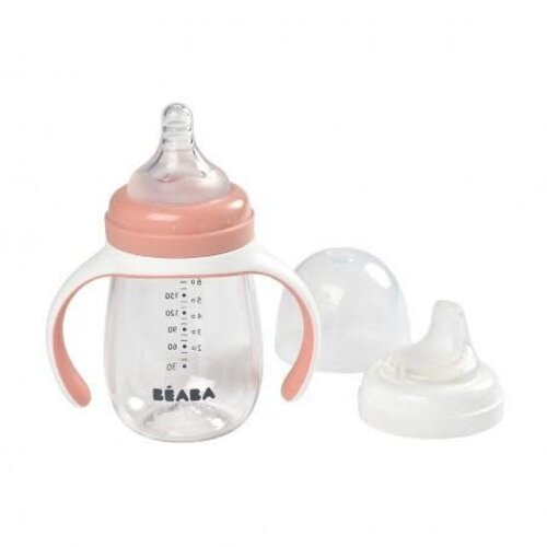 Beaba Evolutie 2-in-1 oefenbeker 210 ml - oudroze Beaba Evolutie 2-in-1 oefenbeker 210 ml - oudroze