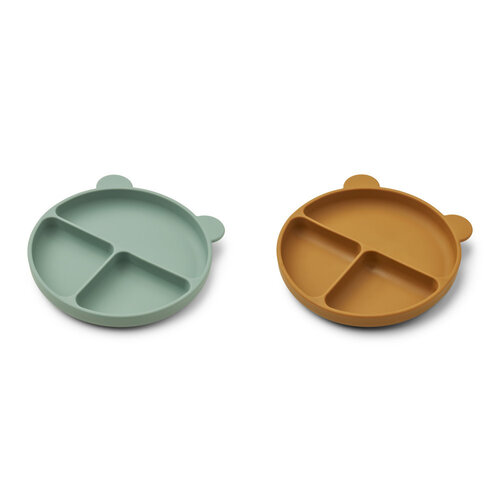 liewood Merrick divider plate 2-pack peppermint/golden caramel mix liewood Merrick divider plate 2-pack peppermint/golden caramel mix